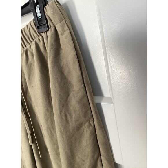 Wilfred‎ Aritzia Women's Globetrot Linen Mid-Rise Wide-Leg Pants Dark Khaki XS - Picture 5 of 12